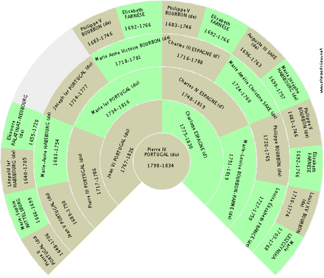Pierre IV ARAGON (d') Kreis-Diagramm