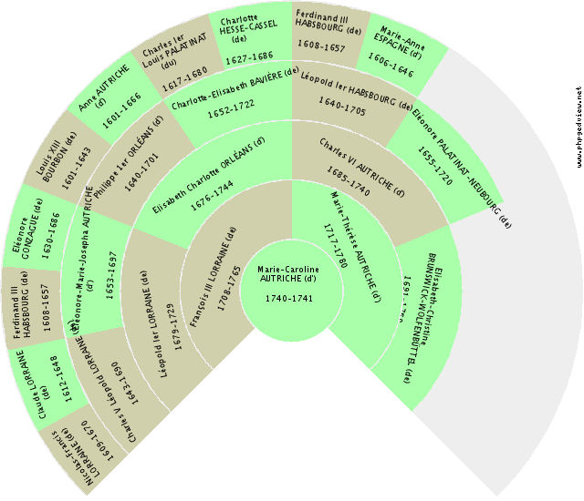 Marie Karoline ZAMOYSKI Roue d'ascendance