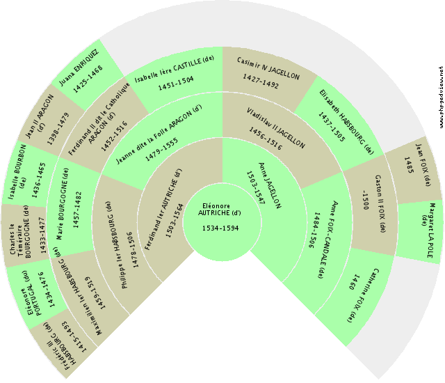 Marguerite AUTRICHE (d') Fan Chart