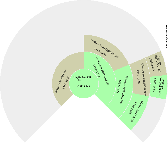 Jean II PORTUGAL (du) Solfjäderdiagram